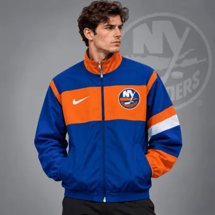 New York Islanders | Premium NHL Retro Colorblock Full Zip Windbreaker Jacket NDN