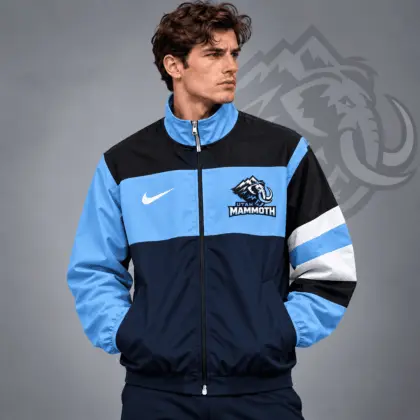 Utah Mammoth | Premium NHL Retro Colorblock Full Zip Windbreaker Jacket NDN
