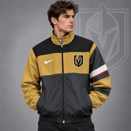 Vegas Golden Knights | Premium NHL Retro Colorblock Full Zip Windbreaker Jacket NDN
