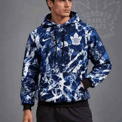 Toronto Maple Leafs | Premium NHL Abstract Camo All Over Print Pullover Hoodie NDN
