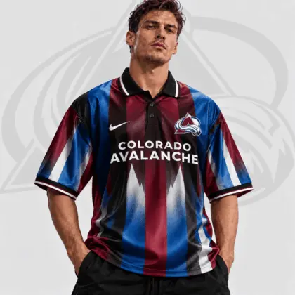 Colorado Avalanche | Premium NHL Heritage Stripe Performance Polo Shirt NDN