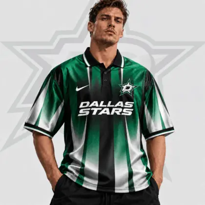 Dallas Stars | Premium NHL Heritage Stripe Performance Polo Shirt NDN