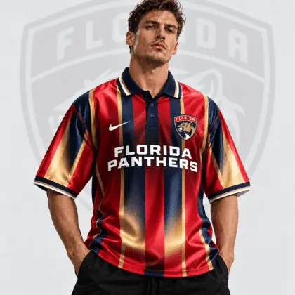 Florida Panthers | Premium NHL Heritage Stripe Performance Polo Shirt NDN