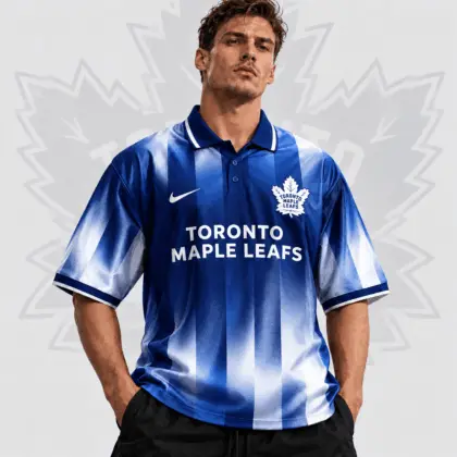 Toronto Maple Leafs | Premium NHL Heritage Stripe Performance Polo Shirt NDN