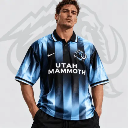Utah Mammoth | Premium NHL Heritage Stripe Performance Polo Shirt NDN