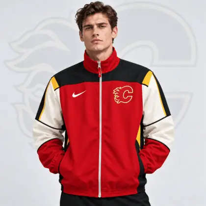 Calgary Flames | Premium NHL Classic Colorblock Full Zip Track Jacket NDN
