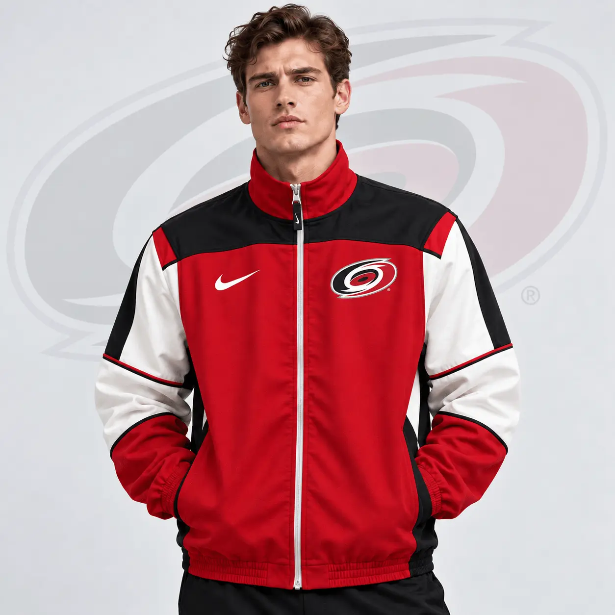 Carolina Hurricanes | Premium NHL Classic Colorblock Full Zip Track Jacket NDN