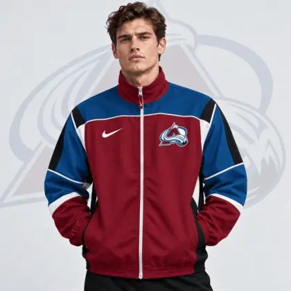 Colorado Avalanche | Premium NHL Classic Colorblock Full Zip Track Jacket NDN