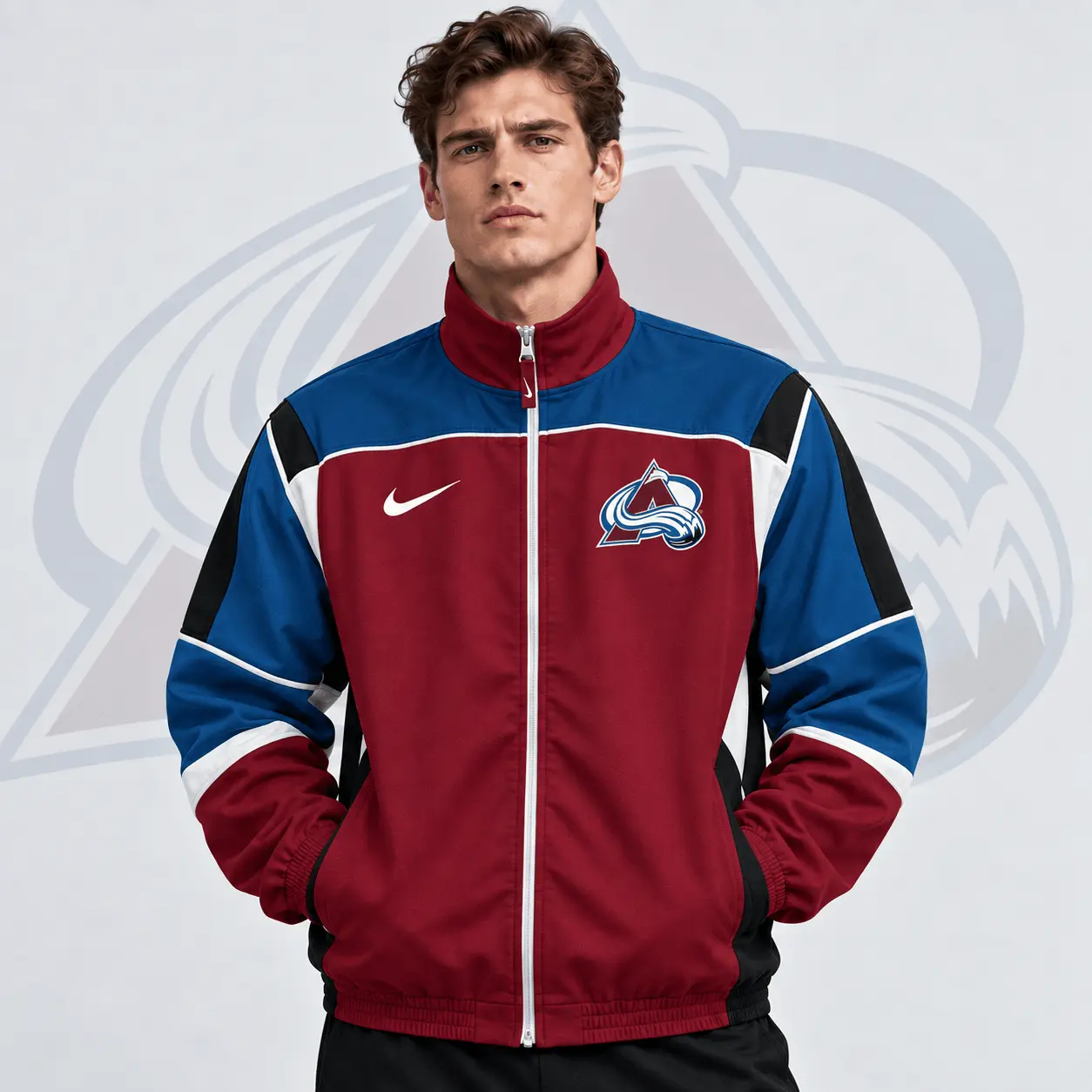 Colorado Avalanche | Premium NHL Classic Colorblock Full Zip Track Jacket NDN