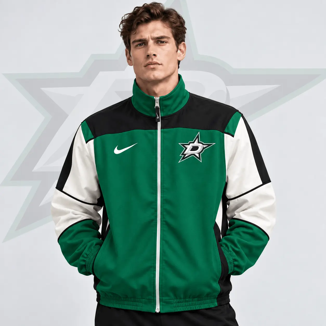 Dallas Stars | Premium NHL Classic Colorblock Full Zip Track Jacket NDN