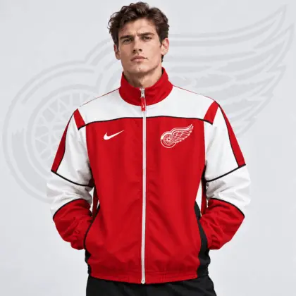 Detroit Red Wings | Premium NHL Classic Colorblock Full Zip Track Jacket NDN