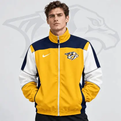 Nashville Predators | Premium NHL Classic Colorblock Full Zip Track Jacket NDN