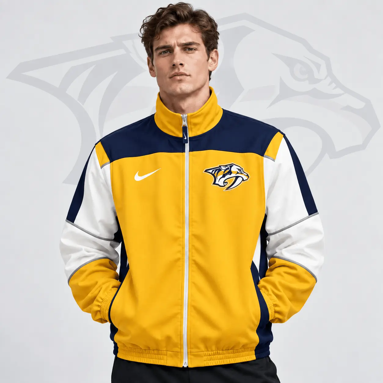 Nashville Predators | Premium NHL Classic Colorblock Full Zip Track Jacket NDN