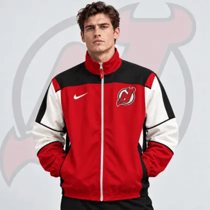 New Jersey Devils | Premium NHL Classic Colorblock Full Zip Track Jacket NDN
