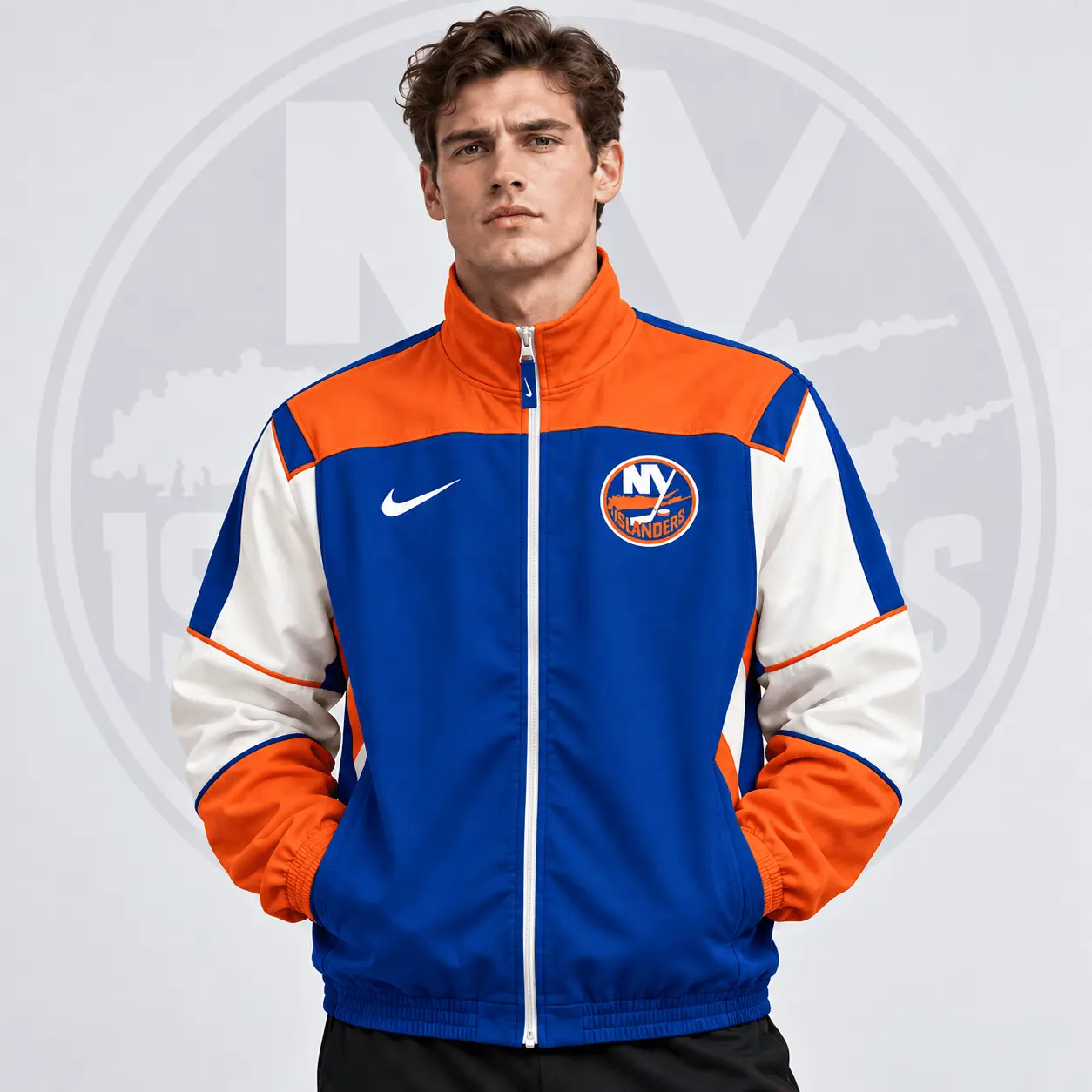 New York Islanders | Premium NHL Classic Colorblock Full Zip Track Jacket NDN