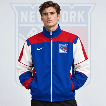 New York Rangers | Premium NHL Classic Colorblock Full Zip Track Jacket NDN