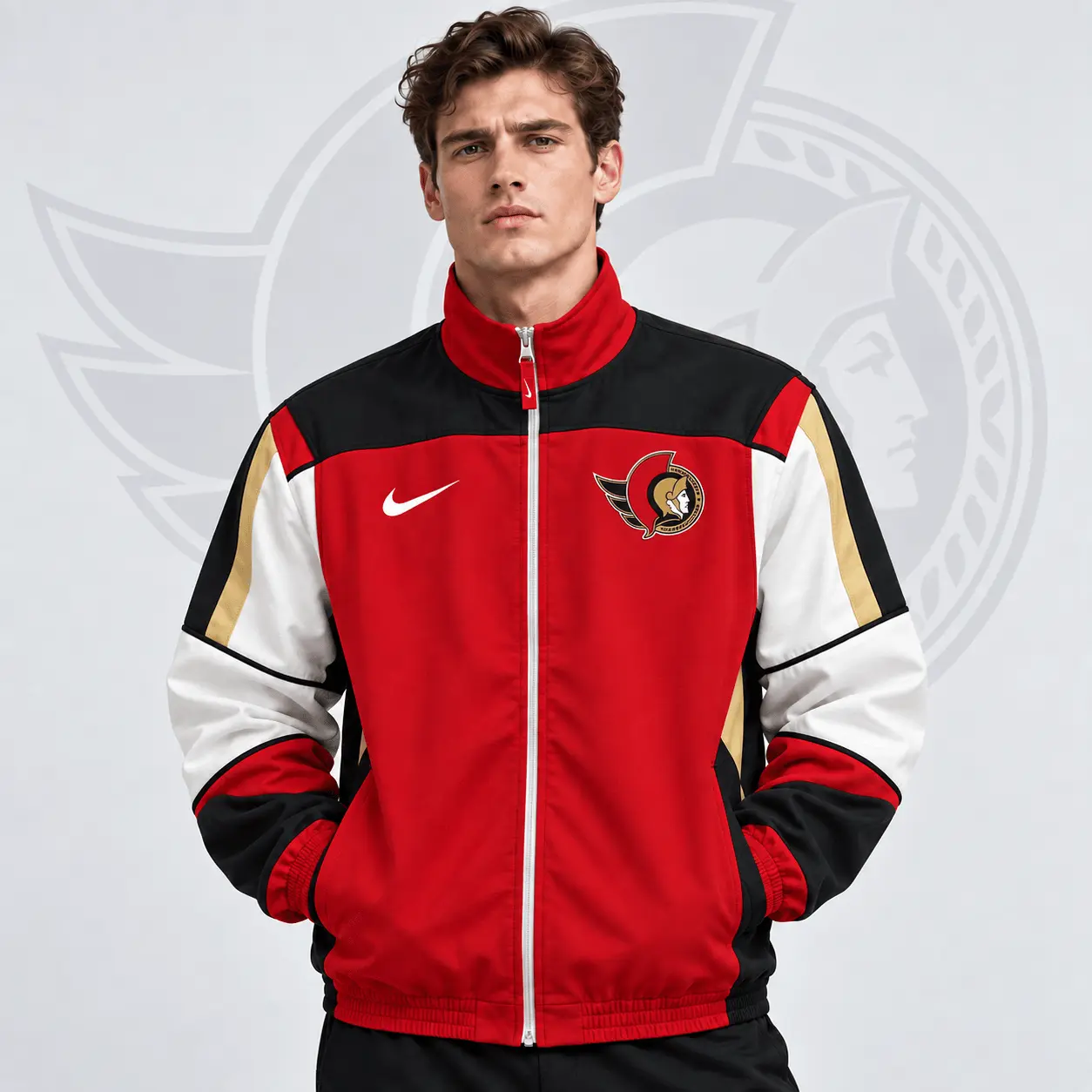 Ottawa Senators | Premium NHL Classic Colorblock Full Zip Track Jacket NDN