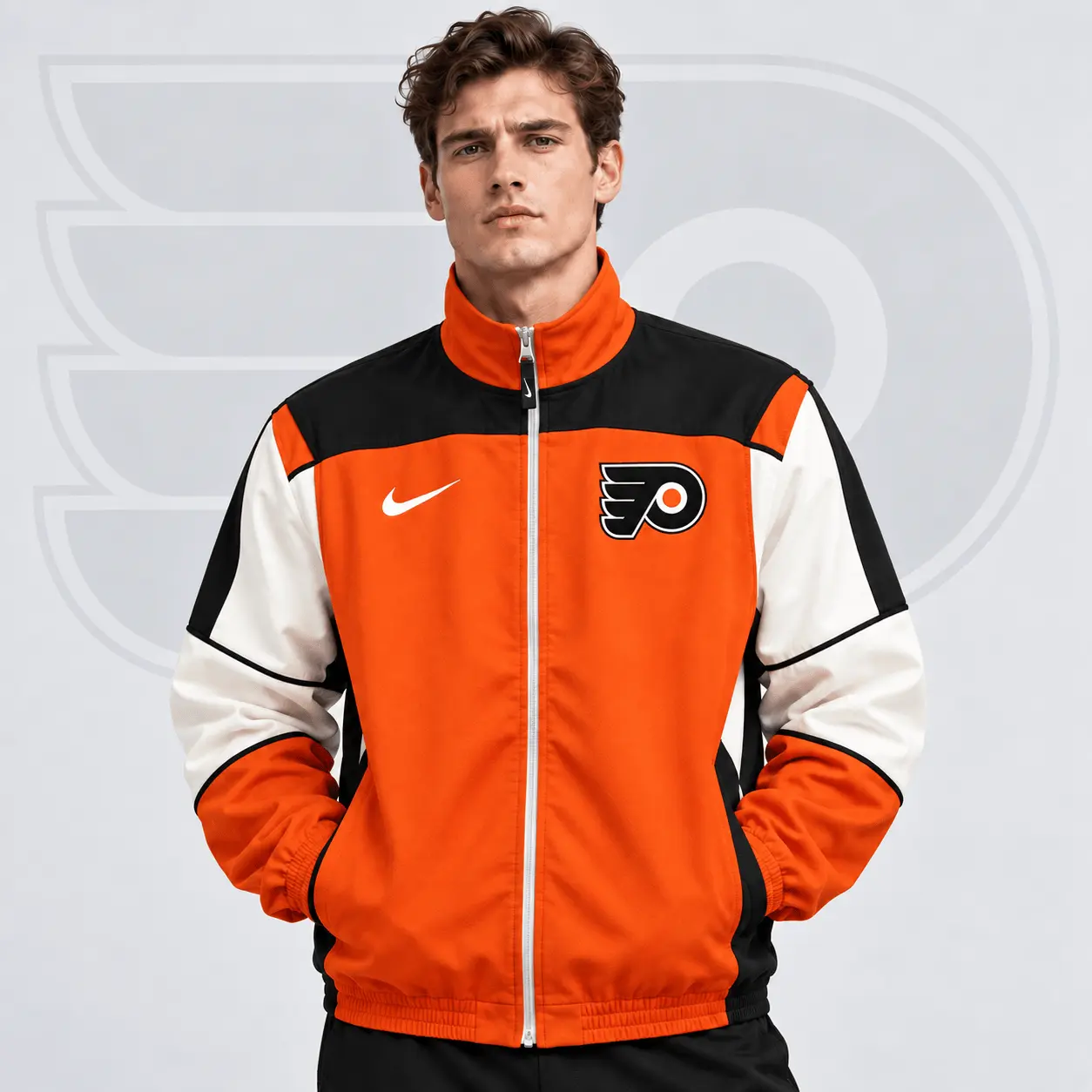 Philadelphia Flyers | Premium NHL Classic Colorblock Full Zip Track Jacket NDN