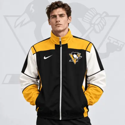 Pittsburgh Penguins | Premium NHL Classic Colorblock Full Zip Track Jacket NDN