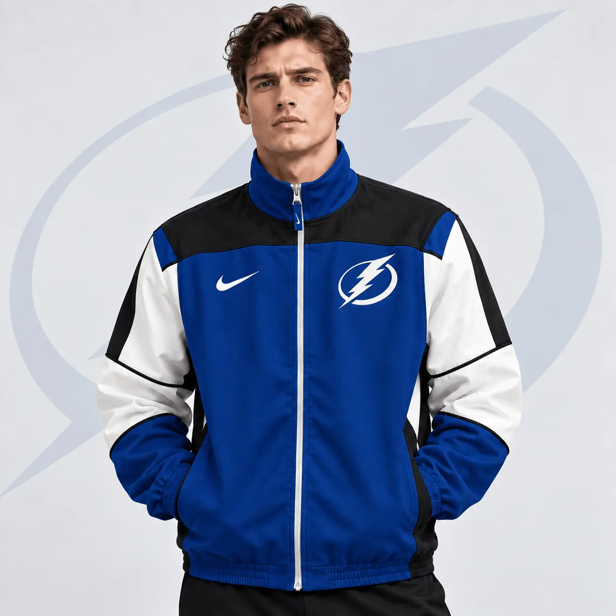 Tampa Bay Lightning | Premium NHL Classic Colorblock Full Zip Track Jacket NDN