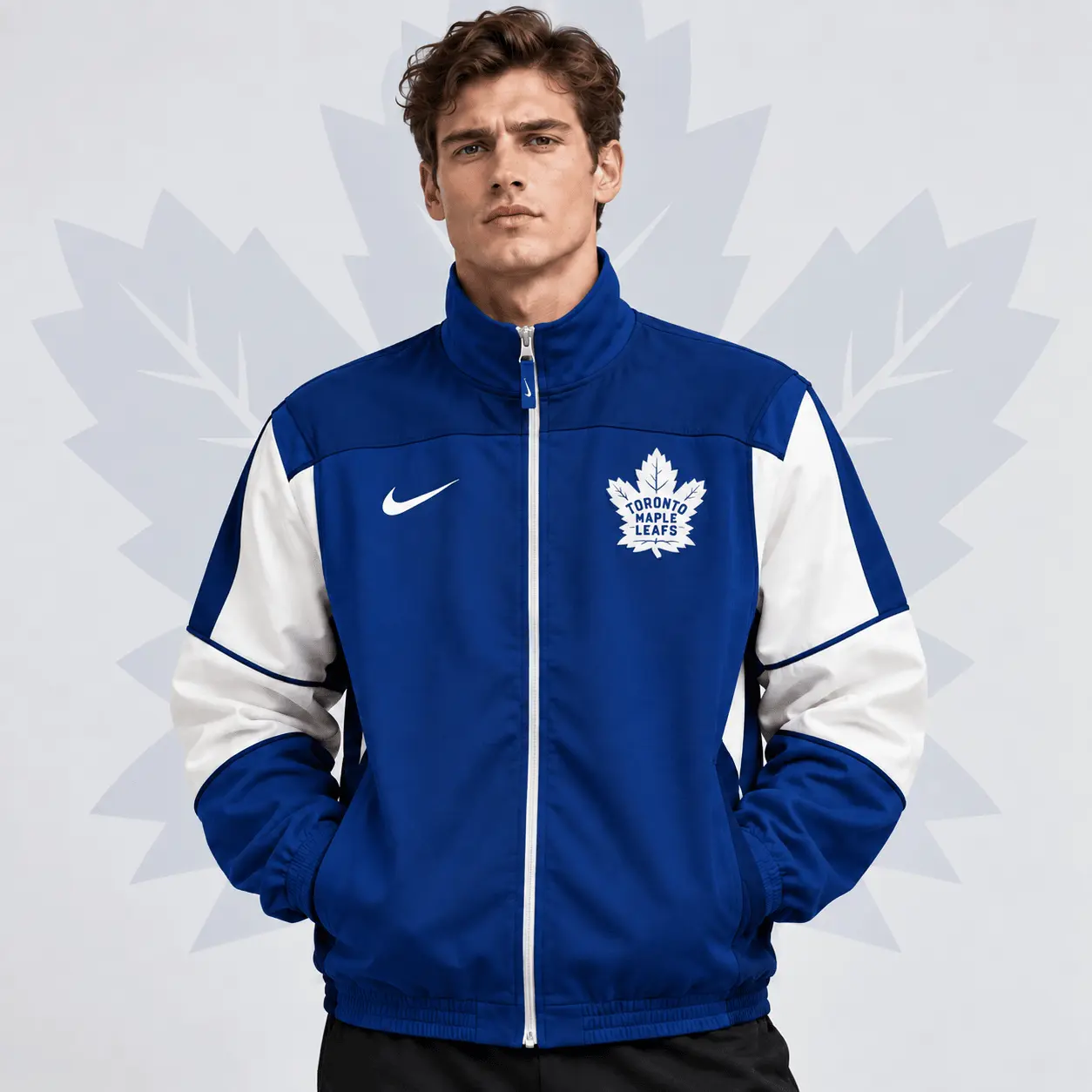 Toronto Maple Leafs | Premium NHL Classic Colorblock Full Zip Track Jacket NDN