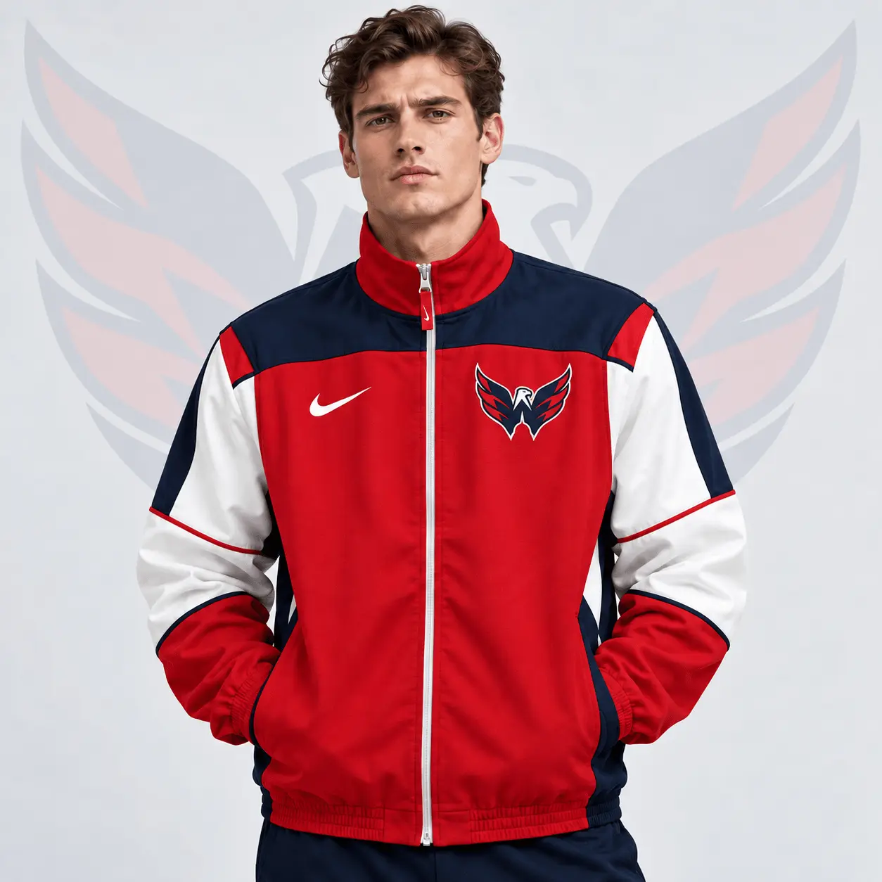 Washington Capitals | Premium NHL Classic Colorblock Full Zip Track Jacket NDN