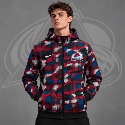 Colorado Avalanche | Premium NHL Urban Plaid Camo Full Zip Hoodie Jacket NDN