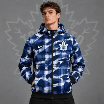Toronto Maple Leafs | Premium NHL Urban Plaid Camo Full Zip Hoodie Jacket NDN