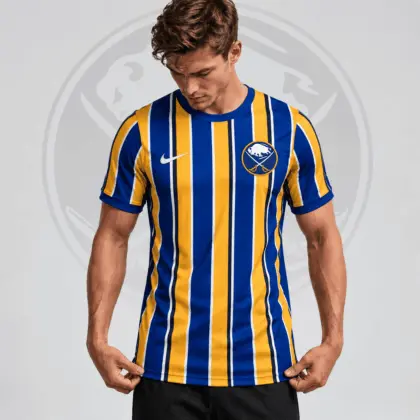 Buffalo Sabres | Premium NHL Vintage Vertical Stripe Performance T-Shirt NDN