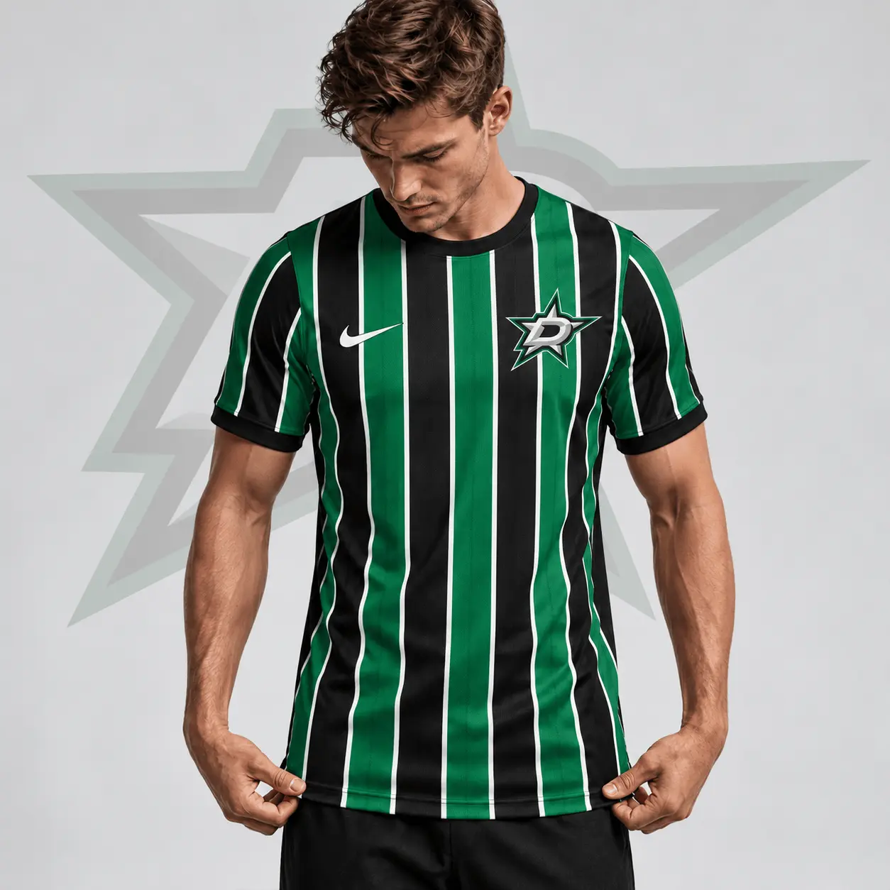 Dallas Stars | Premium NHL Vintage Vertical Stripe Performance T-Shirt NDN