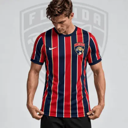 Florida Panthers | Premium NHL Vintage Vertical Stripe Performance T-Shirt NDN