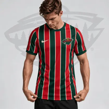 Minnesota Wild | Premium NHL Vintage Vertical Stripe Performance T-Shirt NDN