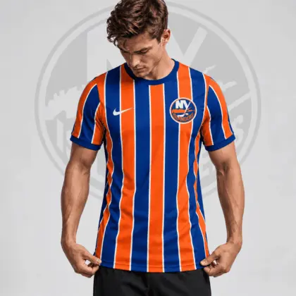 New York Islanders | Premium NHL Vintage Vertical Stripe Performance T-Shirt NDN