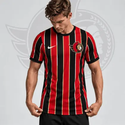 Ottawa Senators | Premium NHL Vintage Vertical Stripe Performance T-Shirt NDN
