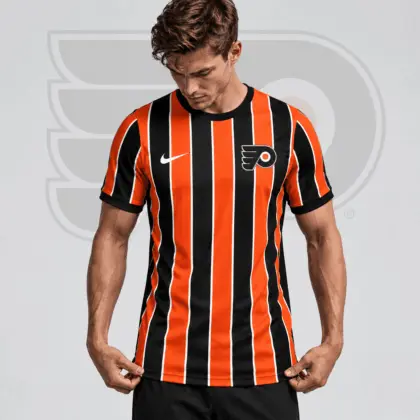 Philadelphia Flyers | Premium NHL Vintage Vertical Stripe Performance T-Shirt NDN