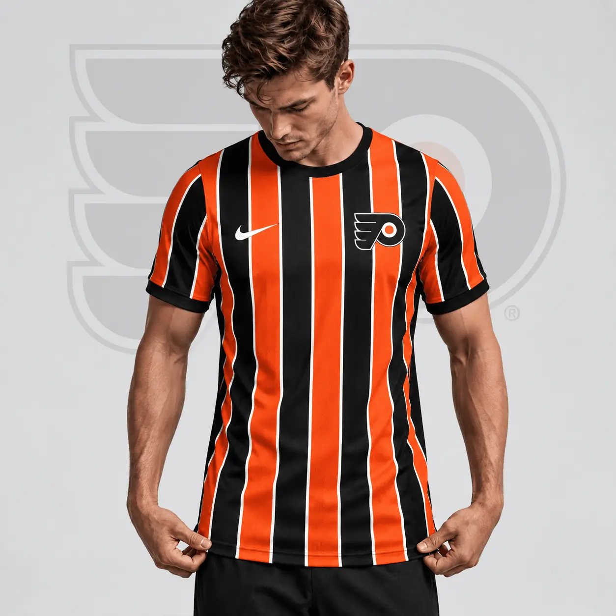 Philadelphia Flyers | Premium NHL Vintage Vertical Stripe Performance T-Shirt NDN