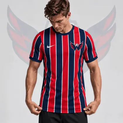 Washington Capitals | Premium NHL Vintage Vertical Stripe Performance T-Shirt NDN