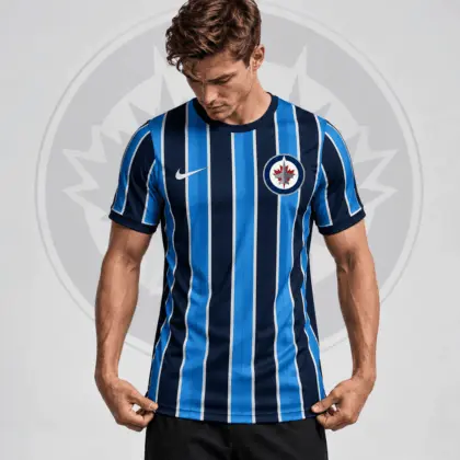 Winnipeg Jets | Premium NHL Vintage Vertical Stripe Performance T-Shirt NDN