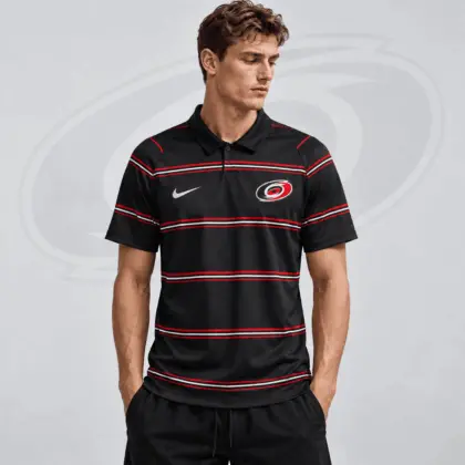 Carolina Hurricanes | Premium NHL Classic Horizontal Stripe Performance Polo Shirt NDN