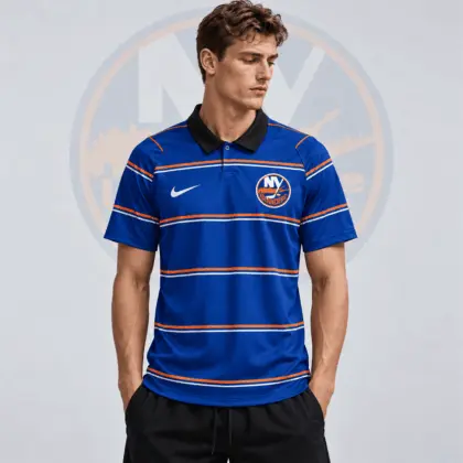 New York Islanders | Premium NHL Classic Horizontal Stripe Performance Polo Shirt NDN