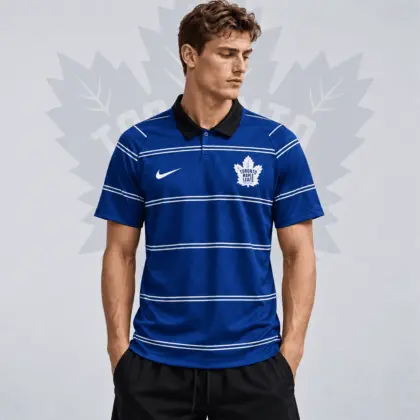 Toronto Maple Leafs | Premium NHL Classic Horizontal Stripe Performance Polo Shirt NDN