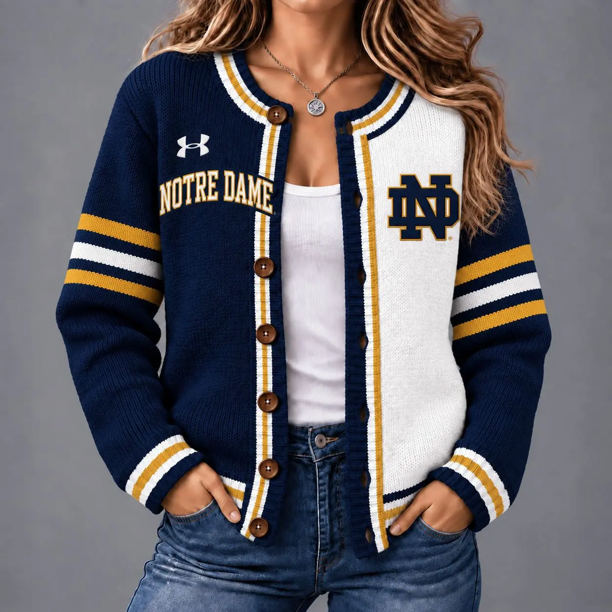 Notre Dame Fighting Irish | Premium NCAA Game Ready Cardigan NY