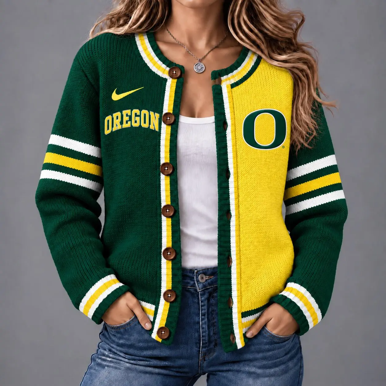 Oregon Ducks | Premium NCAA Game Ready Cardigan NY