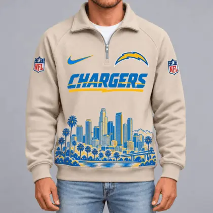 Los Angeles Chargers | Premium NFL Cityscape Vintage Quarter-Zip Sweatshirt TD