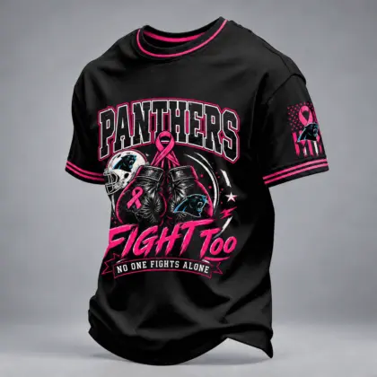 Carolina Panthers | Premium NFL No One Fights Alone Breast Cancer Awareness T-Shirt TD