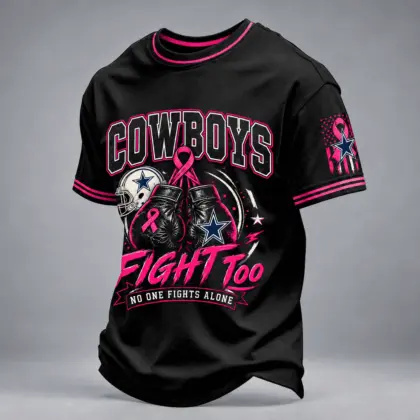 Dallas Cowboys | Premium NFL No One Fights Alone Breast Cancer Awareness T-Shirt TD