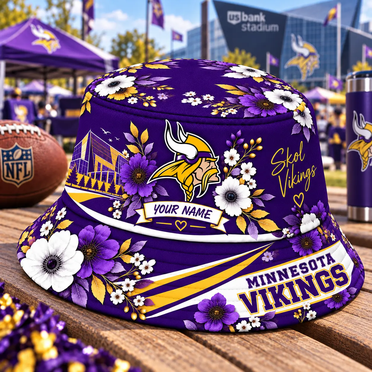 Minnesota Vikings | Premium NFL Bucket Hat TD - Image 2