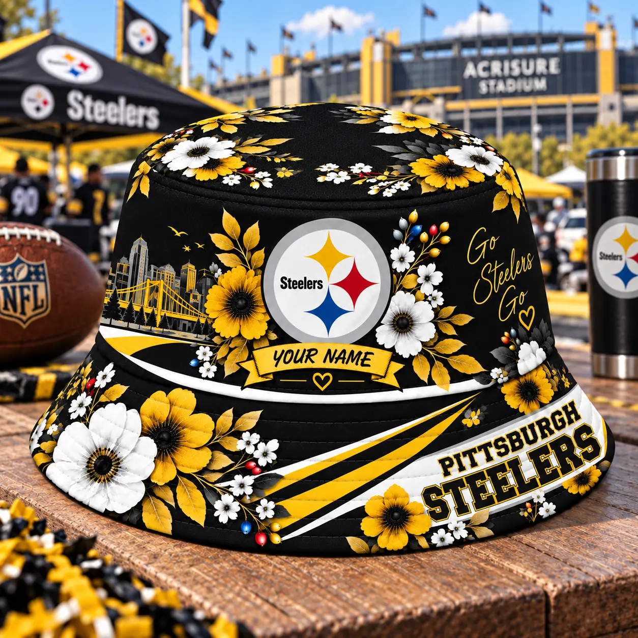 Pittsburgh Steelers | Premium NFL Bucket Hat TD - Image 2