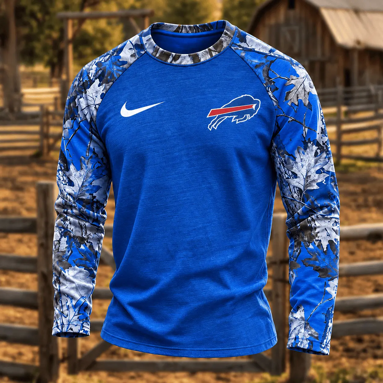 Buffalo Bills | Premium NFL Camo Hunting Long Sleeve Shirt TD