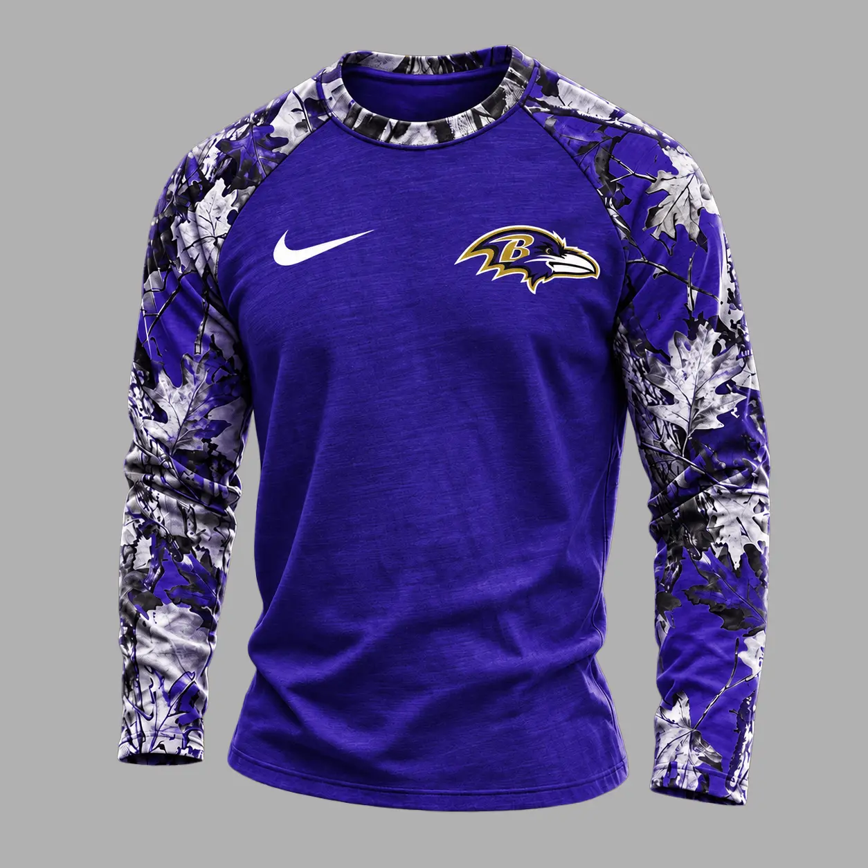 Baltimore Ravens | Premium NFL Camo Hunting Long Sleeve Shirt TD - Image 2